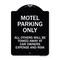 Signmission Motel Parking All Others Towed Heavy-Gauge Aluminum Architectural Sign, 24" x 18", BW-1824-23870 A-DES-BW-1824-23870 - alternate 1